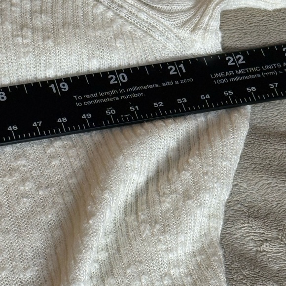 EILEEN FISHER Lightweight Linen Blend Cream Long Open Cardigan Duster Sweater L - Picture 8 of 11